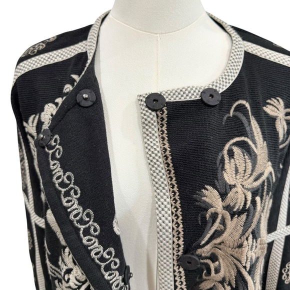 JOHNNY WAS Biya Mila Embroidered Knit Long Sleeve Boxy Sweater Kimono Duster NWT - Picture 5 of 16